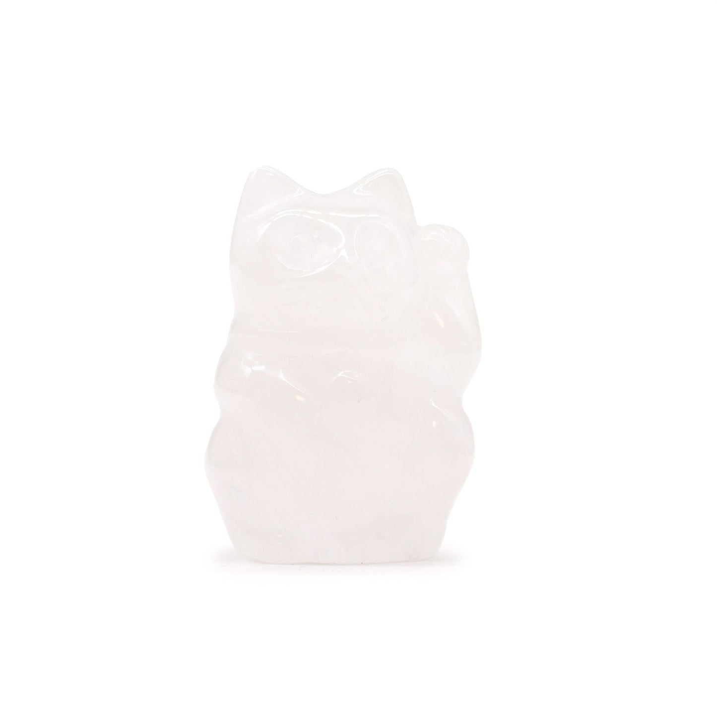 Gemstone Lucky Cat - Rose Quartz - 5x3.5x2.5 (cm)