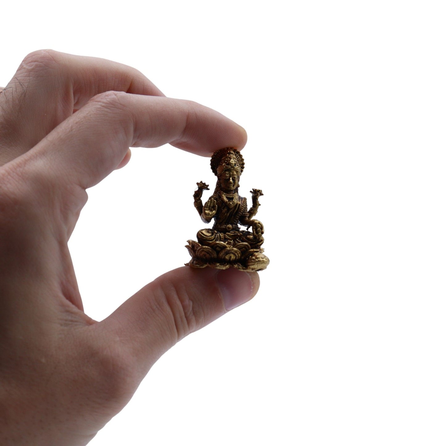 Brass Miniature Gods - Laxmi (22gms) - 37mm