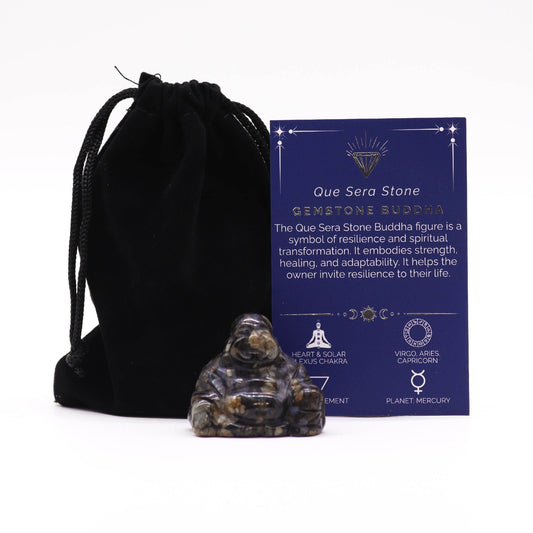 Gemstone Small Buddha - Que Sera Stone - 3.5x4x2.3 (cm)