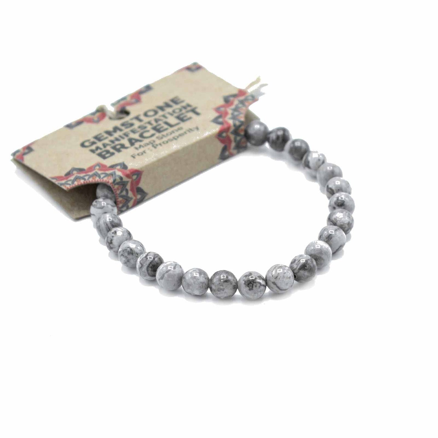 Gemstone Manifestation Bracelet - Map Stone (Picasso Jasper) - Prosperity